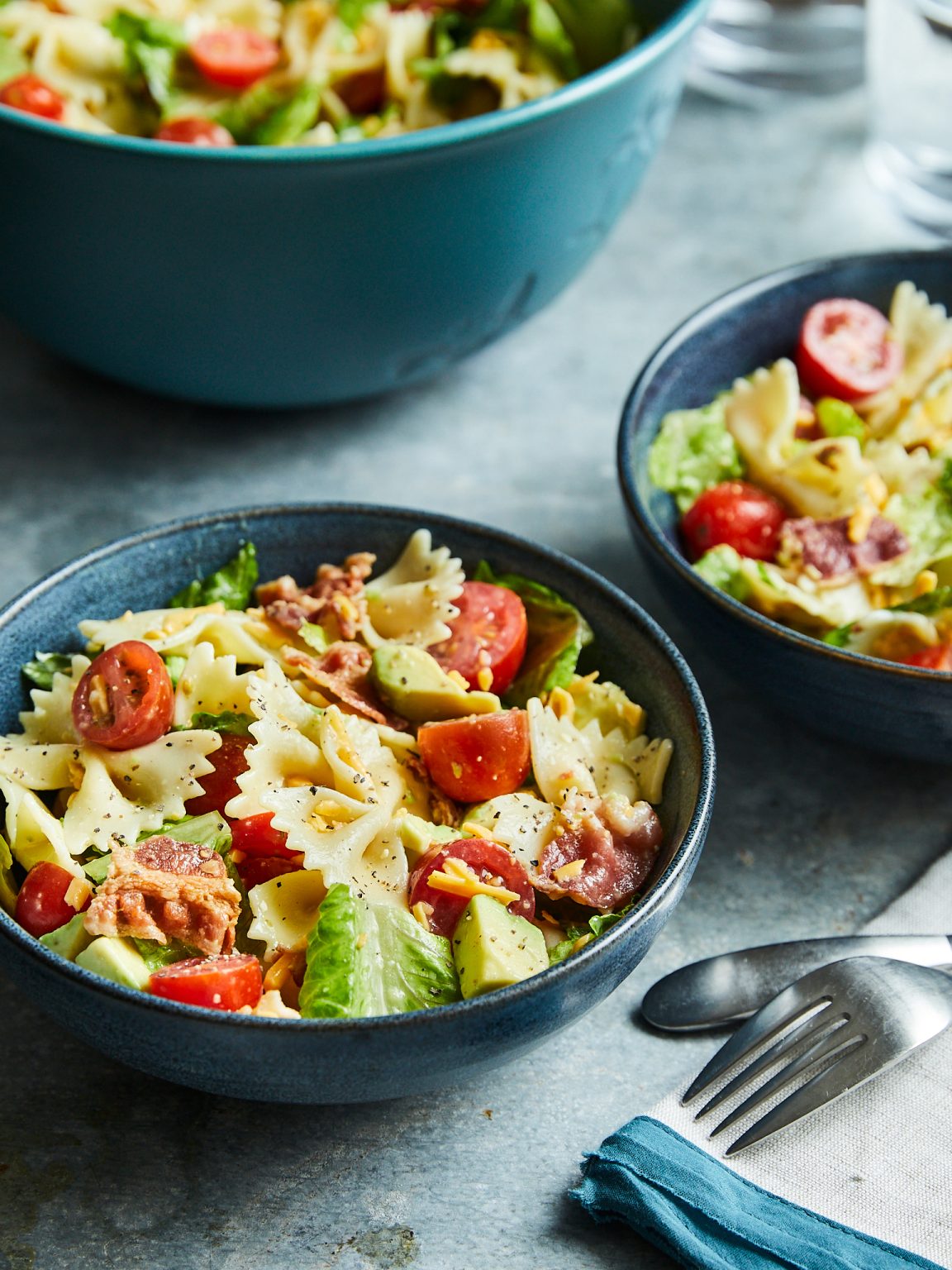 NO COOK BLT PASTA SALAD (WITHOUT MAYO)